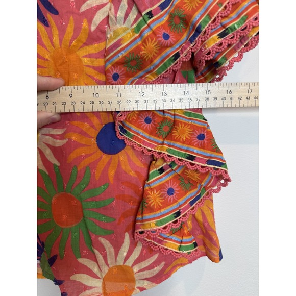 FARM Rio Colorful Floral Ruffle Blouse - Picture 6 of 9